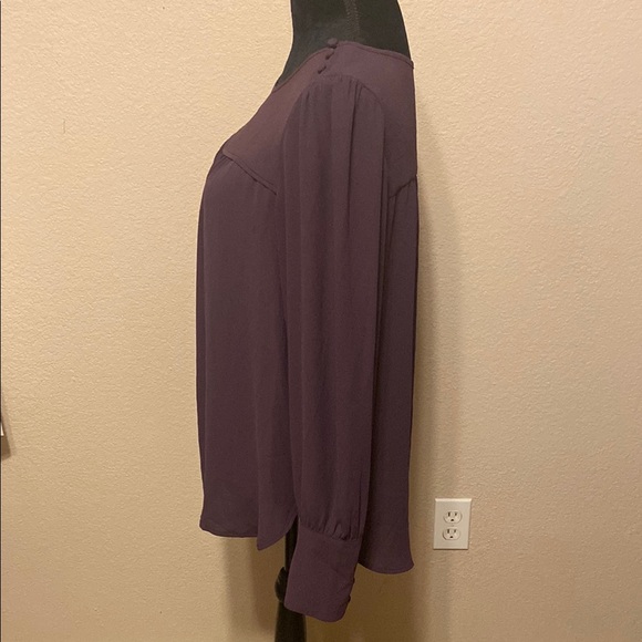 Purple Relaxed Long Sleeve Blouse - Picture 3 of 8